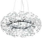 Круглая подвесная люстра Crystal Dandelions Chrome Chandelier варинант исполнения - 1 | Loft Concept в Омске