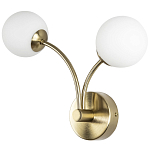 Бра с 2-мя круглыми плафонами из матового стекла Pearl Suspension Light Wall Lamp варинант исполнения - 1 | Loft Concept в Омске