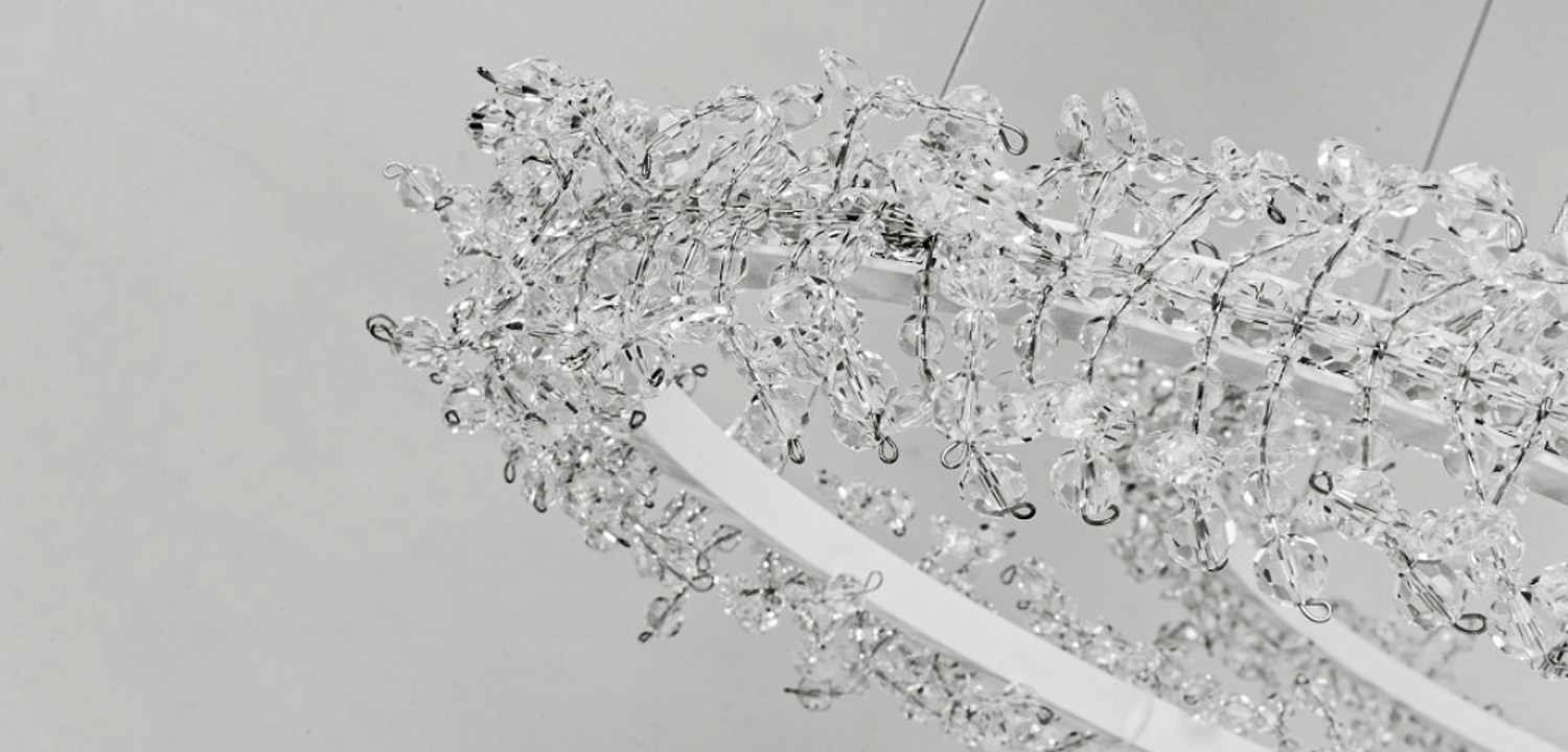 Люстра Crystal round chandelier 3 кольца Белый Люстра Crystal round chandelier 3 кольца Белый - Loft-Concept в Омске