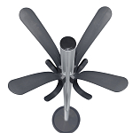 Вешалка серого цвета с 4-мя крючками из пластика Curves Hangers варинант исполнения - 2 | Loft Concept в Омске