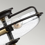 Потолочный светильник со стеклянным плафоном на изогнутых кронштейнах Quoizel  варинант исполнения - 6 | Loft Concept в Омске