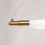 Люстра горизонтальная с волнистым белым плафоном Golden Swirl варинант исполнения - 9 | Loft Concept в Омске