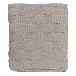 Плед из хлопка рельефной вязки бежево-серого цвета Waffle Comfort варинант исполнения - 4 | Loft Concept в Омске