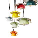 Подвесные светильники в виде разноцветных чашек Flower Reversal варинант исполнения - 2 | Loft Concept в Омске