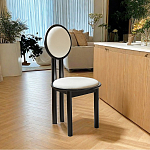 Дизайнерский стул из массива дерева с круглой спинкой Infinitude варинант исполнения - 1 | Loft Concept в Омске