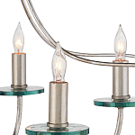 Люстра серебряного цвета с изогнутыми элементами каркаса Twisted Iron Chandelier варинант исполнения - 2 | Loft Concept в Омске