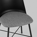 Стул из прочного пластика на металлическом основании Anora Black варинант исполнения - 7 | Loft Concept в Омске