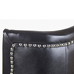 Кресло из натуральной кожи на 4-х деревянных ножках из массива бука Daniel Leather Armchair black варинант исполнения - 5 | Loft Concept в Омске