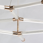 Люстра с геометрической конструкцией из вытянутых цилиндрических плафонов Hex Scaffold  варинант исполнения - 5 | Loft Concept в Омске