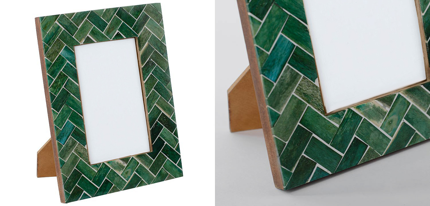 Фоторамка кость Green Indian Bone Inlay photo frame Фоторамка кость Green Indian Bone Inlay photo frame - Loft-Concept в Омске