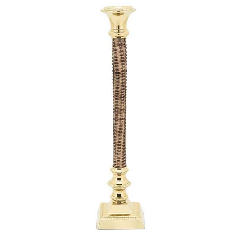 Подсвечник Candleholder Hermiwicker Коричневый Золотой Подсвечник Candleholder Hermiwicker Коричневый Золотой в Омске | Loft Concept