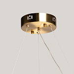 Люстра круглая золотого цвета с прозрачными рельефными стеклянными вставками Textured Glass Chandelier варинант исполнения - 11 | Loft Concept в Омске