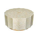 Стол кофейный с отделкой раковинами устриц Coastal Charm варинант исполнения - 2 | Loft Concept в Омске