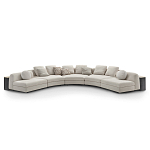 Большой угловой Диван California трансформер с приставными деревянными модулями   варинант исполнения - 1 | Loft Concept в Омске