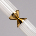 Подвесной светильник с двумя белыми рифлеными цилиндрическими плафонами Golden Swirl варинант исполнения - 7 | Loft Concept в Омске