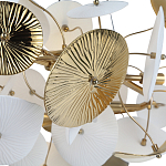 Люстра с белыми и золотистыми цветами Dahlia Flowers Lamp варинант исполнения - 5 | Loft Concept в Омске
