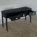 Дизайнерский Письменный стол Elsa Dreams Black с тремя ящиками варинант исполнения - 4 | Loft Concept в Омске