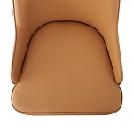 Стул оранжевый с высокой спинкой из искуственной кожи на серых металлических ножках Enigma Orange варинант исполнения - 3 | Loft Concept в Омске