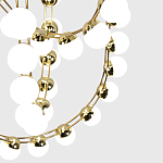 Люстра подвесная светодиодная с круглыми плафонами белого цвета PEARLS Suspension 39  варинант исполнения - 5 | Loft Concept в Омске