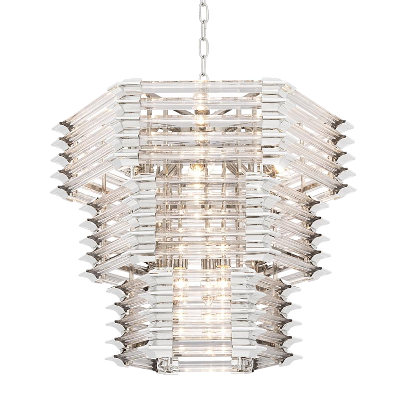 Люстра Chandelier Wren Никель Прозрачный (Transparent) в Омске | Loft Concept 