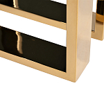 Столик журнальный квадратный с основанием в оттенках хром и золото Harmony Color and Shapes варинант исполнения - 3 | Loft Concept в Омске