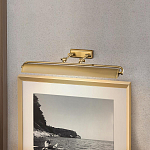 Светильник для картин цвета состаренная латунь с широким плафоном на прямоугольном основании Elstead Lighting варинант исполнения - 6 | Loft Concept в Омске