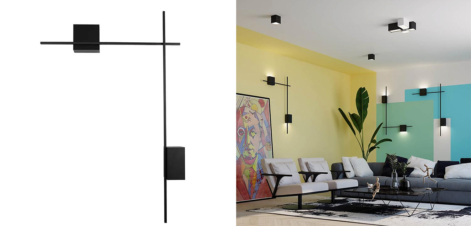 Бра Blocks Wall Light Black Angle Бра Blocks Wall Light Black Angle - Loft-Concept в Омске