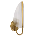 Бра с изогнутым рельефным плафоном Textured Glass варинант исполнения - 1 | Loft Concept в Омске