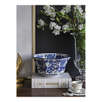 Чаша белая с синим цветочным узором Chino Dishes варинант исполнения - 3 | Loft Concept в Омске