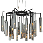 Люстра со стеклянными цилиндрическими плафонами Luminous Cylinders Smoky варинант исполнения - 3 | Loft Concept в Омске