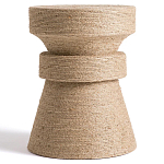 Приставной стол с отделкой из джута Juti D35 см варинант исполнения - 2 | Loft Concept в Омске