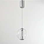 Подвесной светильник с плафоном в форме шара Inner Gleam Orb silver варинант исполнения - 9 | Loft Concept в Омске