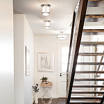 Потолочный светильник для ванных комнат со стеклянным плафоном и одной лампой Hinkley варинант исполнения - 5 | Loft Concept в Омске