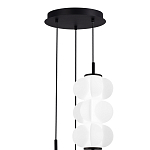 Люстра светодиодная каскадная с 3-мя белыми воздушными плафонами Glowing Cloud варинант исполнения - 5 | Loft Concept в Омске