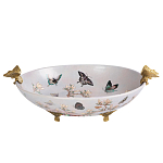 Белое фарфоровое блюдо с изображением бабочек Eden Garden варинант исполнения - 1 | Loft Concept в Омске