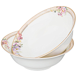 Сервиз столовый из фарфора белый с цветочным принтом на 6 персон 23 предмета Flower Porcelain Collection варинант исполнения - 1 | Loft Concept в Омске