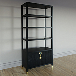 Стеллаж со стеклянными полками Elsa Dreams Black варинант исполнения - 1 | Loft Concept в Омске