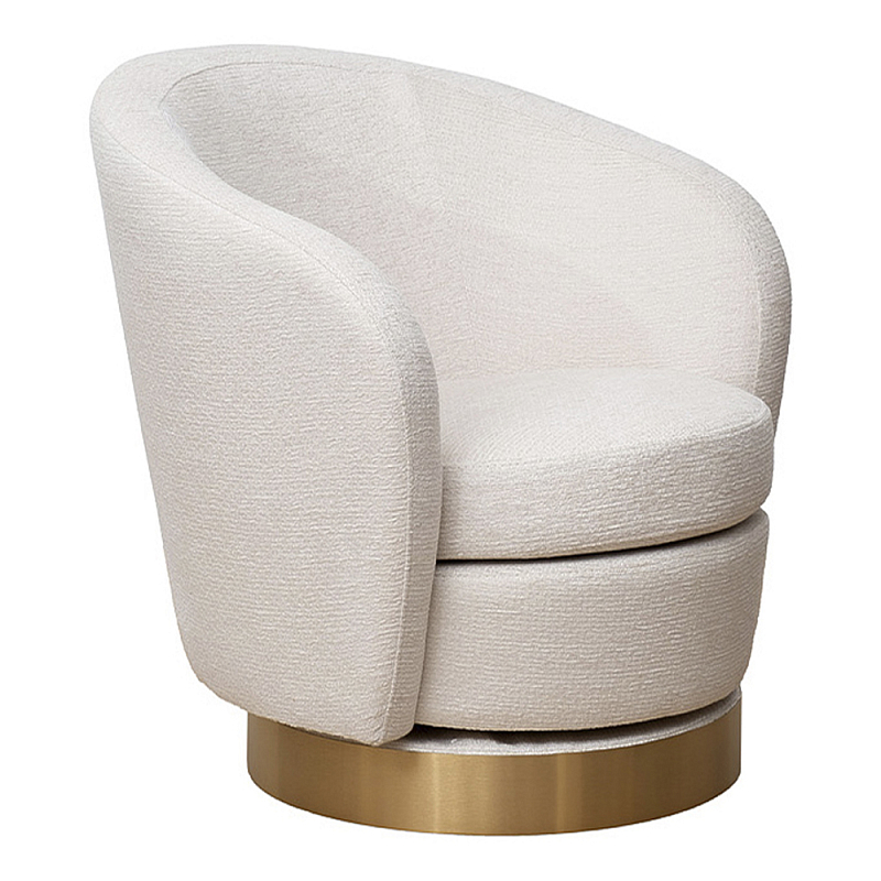 Кресло вращающееся с обивкой из рогожки Julia Armchair Silver Belt Серый Серебряный Бежевый Золотой Кресло вращающееся с обивкой из рогожки Julia Armchair Silver Belt Серый Серебряный Бежевый Золотой в Омске | Loft Concept