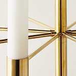 Люстра золотая с 16-ю тонкими цилиндрическими плафонами Shoulders варинант исполнения - 4 | Loft Concept в Омске