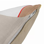 Подушка декоративная хлопковая бежевого цвета с абстрактным принтом Elysian Flow Sand варинант исполнения - 4 | Loft Concept в Омске