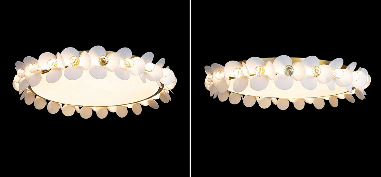 Потолочный светильник Белые Цветы White Flowers Ceiling lamp D 57 Потолочный светильник Белые Цветы White Flowers Ceiling lamp D 57 - Loft-Concept в Омске