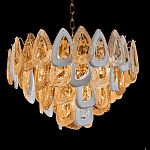 Люстра с многослойными белыми и прозрачными подвесками Character Chandelier варинант исполнения - 5 | Loft Concept в Омске