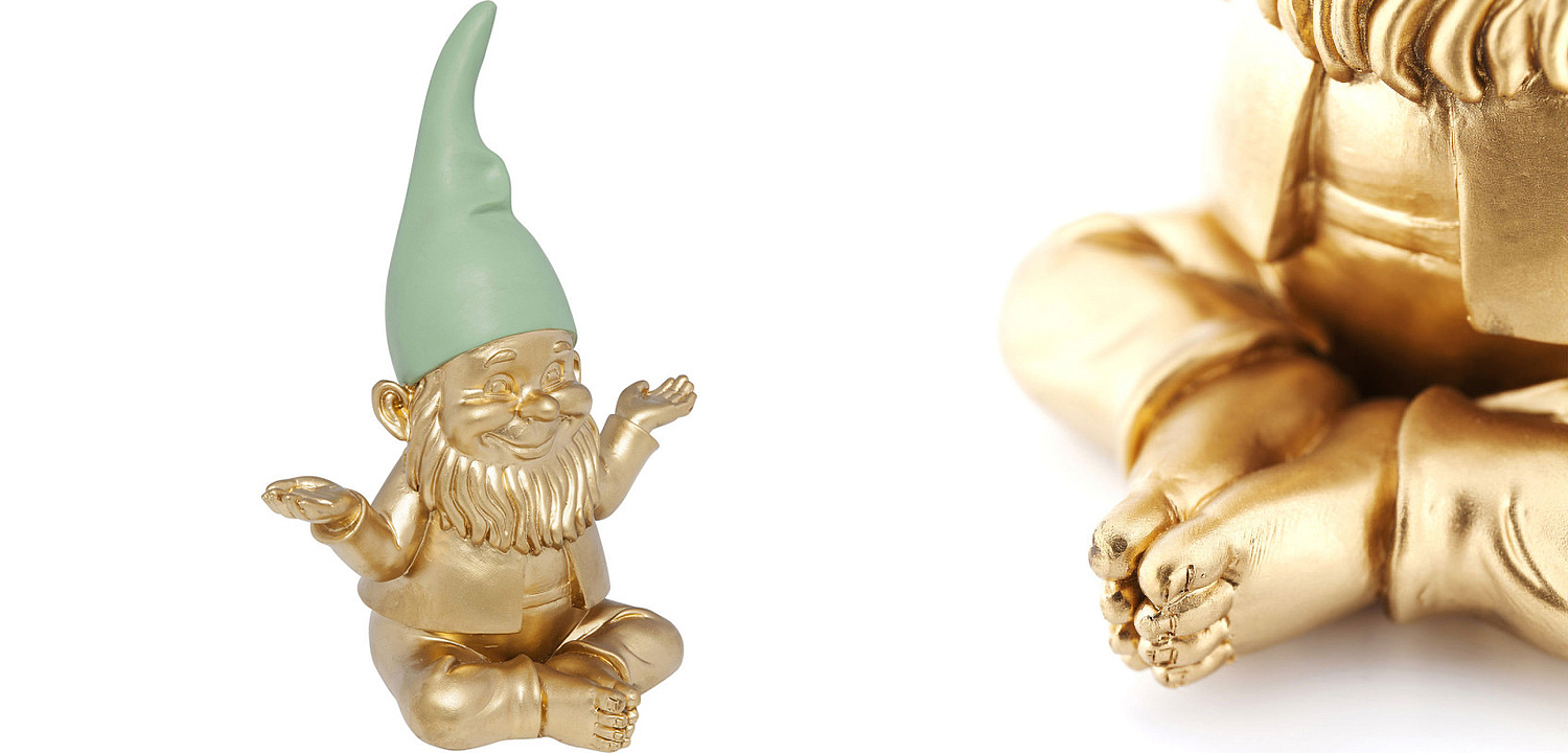 Статуэтка Golden Meditating Gnome Статуэтка Golden Meditating Gnome - Loft-Concept в Омске