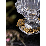 Ваза из прозрачного стекла на бронзовой подставке с ободком и ручками в виде стрекоз Eden Garden варинант исполнения - 4 | Loft Concept в Омске