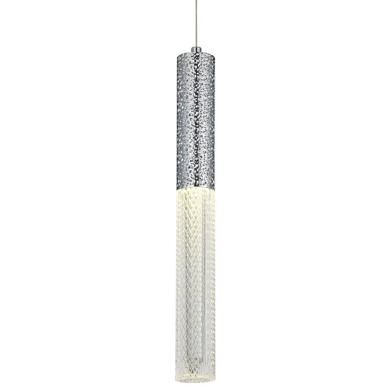 Подвесной светильник Dew Drops Tube Chrome Hanging Lamp Прозрачный Хром Подвесной светильник Dew Drops Tube Chrome Hanging Lamp Прозрачный Хром в Омске | Loft Concept