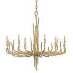 Люстра дизайнерская золотого цвета с 6-ю лампами на изогнутых рожках с текстурной поверхностью Hinkley варинант исполнения - 1 | Loft Concept в Омске