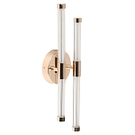 Бра с круглым основанием золотого цвета и двумя вертикальными плафонами Hex Scaffold варинант исполнения - 1 | Loft Concept в Омске