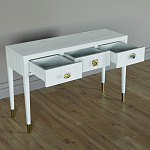 Дизайнерский Письменный стол Elsa Dreams White с тремя ящиками варинант исполнения - 4 | Loft Concept в Омске