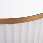 Консоль с ящиком белая с золотом Textured White Console with Gold варинант исполнения - 3 | Loft Concept в Омске