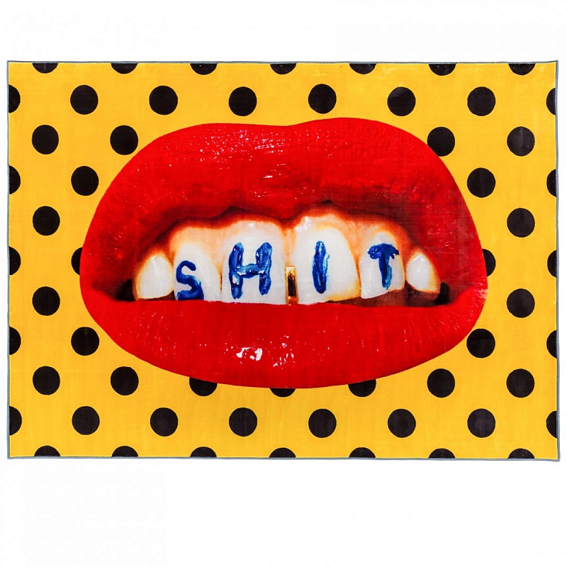 Ковер Seletti Rectangular Rug Teeth Желтый Ковер Seletti Rectangular Rug Teeth Желтый в Омске | Loft Concept